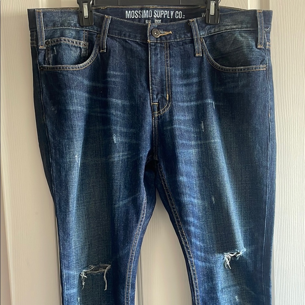 Mossimo Supply Co. Slim Jeans with Distressed Knees